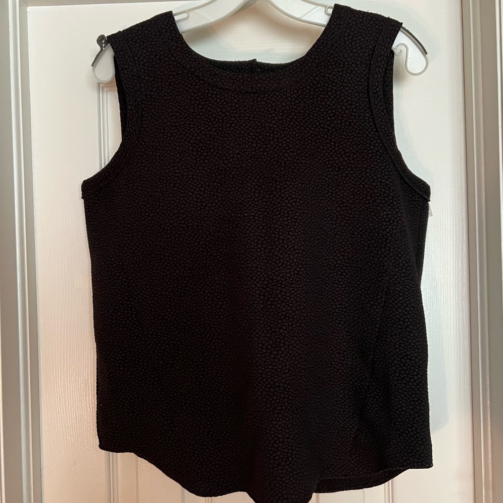 Black crop top with crew neck